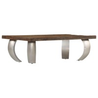 vidaXL Opium Coffee Table Reclaimed Wood and Steel 43.3