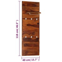 vidaXL Coat Rack Solid Sheesham Wood 46.5