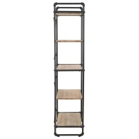 vidaXL Bookcase Solid Firwood and Steel 31.4