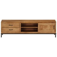 vidaXL TV Stand Solid Wood Mango 55.1