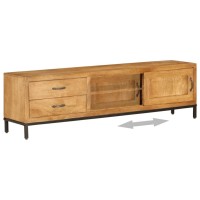 vidaXL TV Stand Solid Wood Mango 55.1