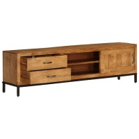 vidaXL TV Stand Solid Wood Mango 55.1