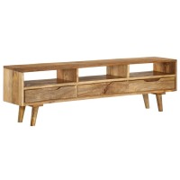 vidaXL TV Stand Solid Wood Mango 55.1