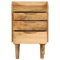 Vidaxl Bedside Cabinet Solid Mango Wood 15.7X11.8X23.4