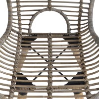 vidaXL Dining Chairs 4 pcs Brown Natural Rattan