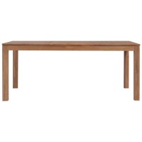 vidaXL Dining Table Solid Teak Wood with Natural Finish 70.9