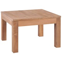 Vidaxl Coffee Table Solid Teak Wood With Natural Finish 23.6X23.6X15.7