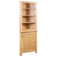 Vidaxl Corner Cabinet 23.2X14.1X70.8 Solid Oak Wood