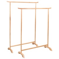 vidaXL Clothes Racks 2 pcs Solid Oak Wood