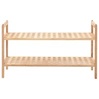 vidaXL Shoe Rack Solid Walnut Wood 27.2