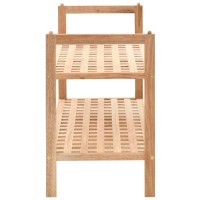 vidaXL Shoe Rack Solid Walnut Wood 27.2