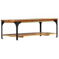 Vidaxl Coffee Table With Shelf 39.4X23.6X13.8 Solid Reclaimed Wood