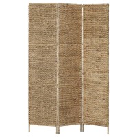 Vidaxl 3-Panel Room Divider 45.7X63 Water Hyacinth