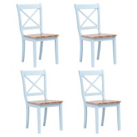 Vidaxl Dining Chairs 4 Pcs Gray And Light Wood Solid Rubber Wood