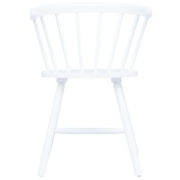 Vidaxl Dining Chairs 2 Pcs White Solid Rubber Wood