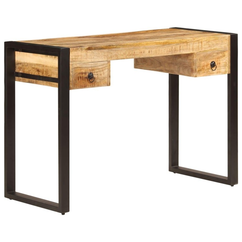 Vidaxl Desk With 2 Drawers 43.3X19.7X30.3 Solid Mango Wood