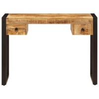 Vidaxl Desk With 2 Drawers 43.3X19.7X30.3 Solid Mango Wood