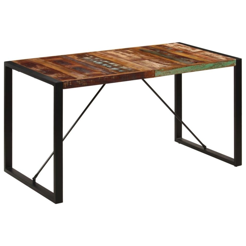 Vidaxl Dining Table 55.1X27.6X29.5 Solid Reclaimed Wood