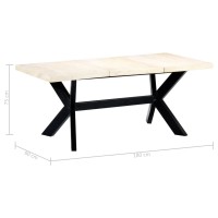 vidaXL Dining Table White 70.9