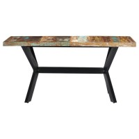 Vidaxl Dining Table 63X31.5X29.5 Solid Reclaimed Wood