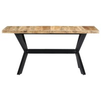 Vidaxl Dining Table 55.1X27.6X29.5 Solid Rough Mango Wood
