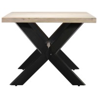 Vidaxl Dining Table 55.1X27.6X29.5 Solid Bleached Mango Wood