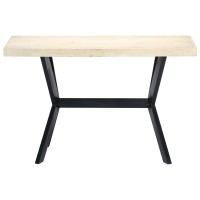 Vidaxl Dining Table White 47.2X23.6X29.5 Solid Mango Wood