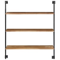 Vidaxl Wall Shelf 37X13.7X44.4 Solid Acacia Wood