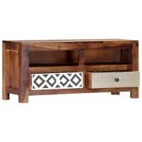 Vidaxl Tv Cabinet 35.4X11.8X15.7 Solid Sheesham Wood