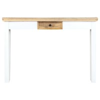 vidaXL Console Table White and Brown 43.3