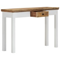 vidaXL Console Table White and Brown 43.3