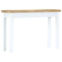 vidaXL Console Table White and Brown 43.3