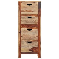 Vidaxl Drawer Cabinet 15.7X11.8X39.3 Solid Sheesham Wood