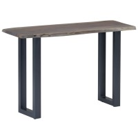Vidaxl Console Table Gray 45.3X13.8X29.9 Solid Acacia Wood And Iron