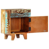 vidaXL Hand Carved Bedside Cabinet 15.7