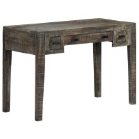 Vidaxl Desk Black 43.3X19.7X29.5 Solid Mango Wood