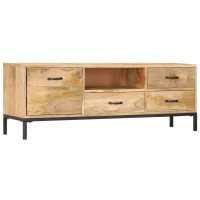 Vidaxl Tv Cabinet 51.2X11.8X17.7 Solid Mango Wood