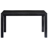 Vidaxl Dining Table Black 55.1X31.5X29.9 Solid Mango Wood