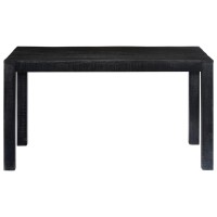 Vidaxl Dining Table Black 46.5X23.6X29.9 Solid Mango Wood