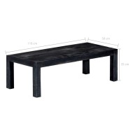 vidaXL Coffee Table Black 43.3