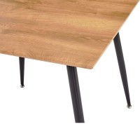 vidaXL Dining Table Oak and Black 31.7