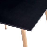 vidaXL Dining Table Black and Oak 31.7