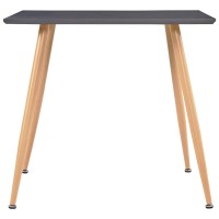 vidaXL Dining Table Gray and Oak 31.7