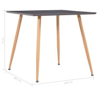 vidaXL Dining Table Gray and Oak 31.7