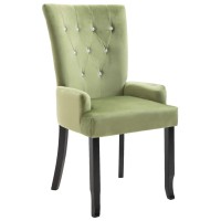 Vidaxl Dining Chair With Armrests Light Green Velvet