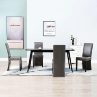 Vidaxl Dining Chairs 4 Pcs Gray Faux Leather