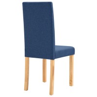 vidaXL Dining Chairs 4 pcs Blue Fabric