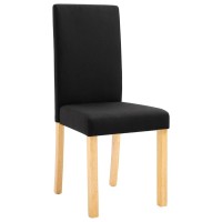 Vidaxl Dining Chairs 2 Pcs Black Fabric