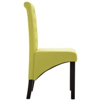 vidaXL Dining Chairs 2 pcs Green Fabric