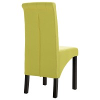 vidaXL Dining Chairs 2 pcs Green Fabric